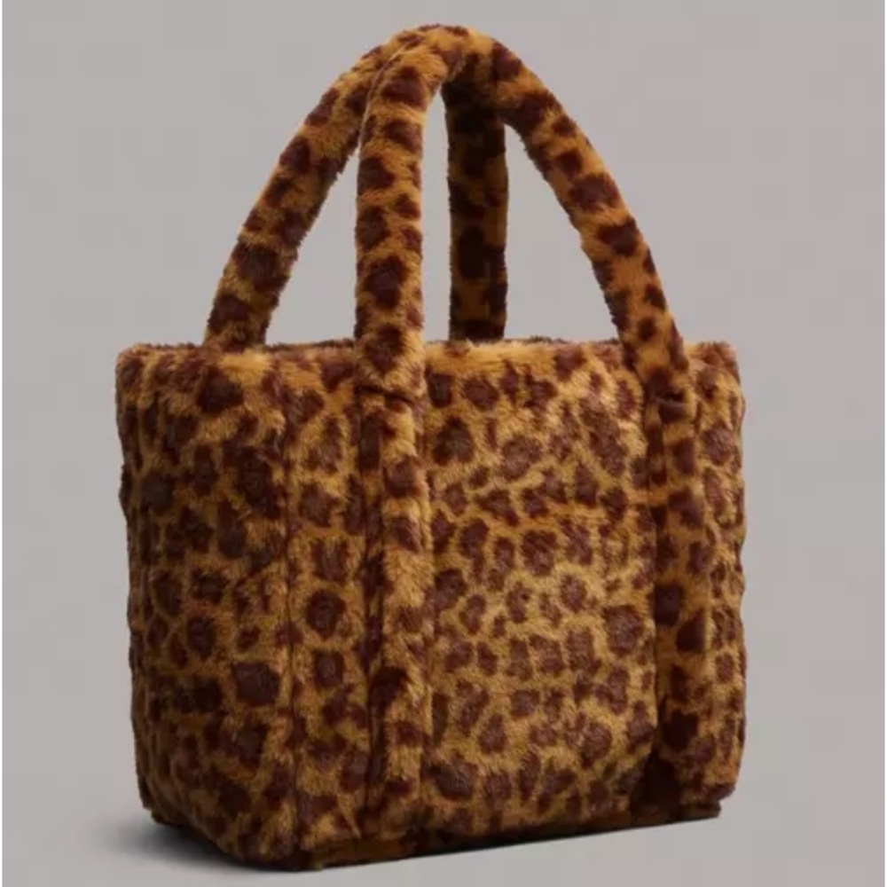 RAG & BONE Small Cloud Leopard Print Faux Fur Tote - Picture 2 of 16